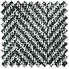 Soft Chevron, Soft Black - Motorised Roman Blind
